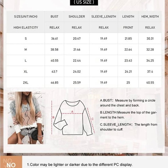 Summer Soft Crewneck Long Sleeve Hollow Cable Knit Pullover Sweaters - Picture 6 of 6